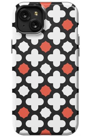 Red Lattice Tile | High Contrast Design Case