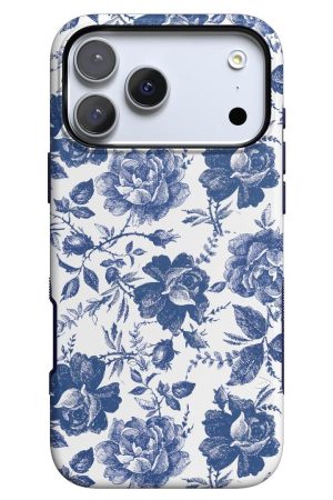 Rose to Fame | Blue & White Rose Floral Case