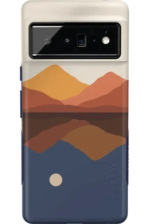 Opposites Attract | Day & Night Colorblock Mountains Google Pixel Case