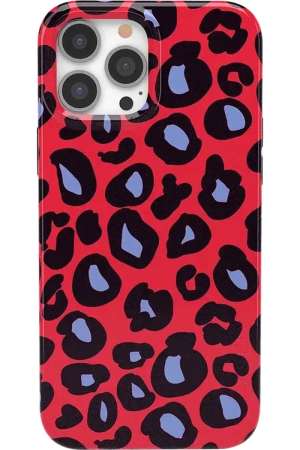 Into the Wild | Red & Blue Leopard Print Case