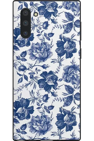 Rose to Fame | Blue & White Rose Floral Samsung Case