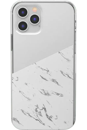 Let's Split | Half White Clear Marble Case
