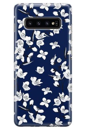 Floral Forest | Navy Cherry Blossom Floral Samsung Case