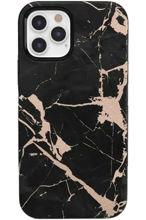 Hidden Gem | Rose Gold and Black Marble Case