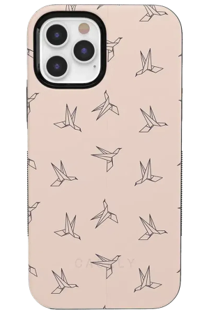 Paper Crane Origami | Beige Pattern