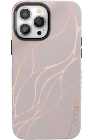Midnight Ride | Pink and Gold Metallic Waves Case
