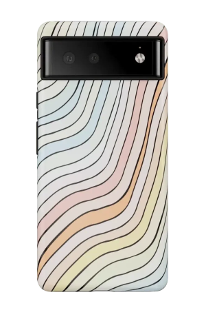 Ride The Wave | Pastel Rainbow Lined Google Pixel Case