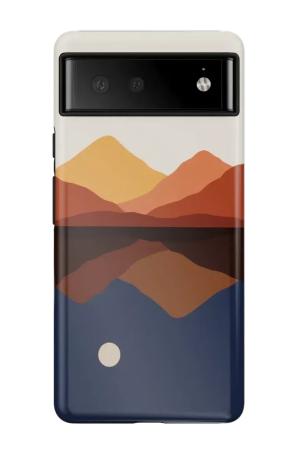 Opposites Attract | Day & Night Colorblock Mountains Google Pixel Case