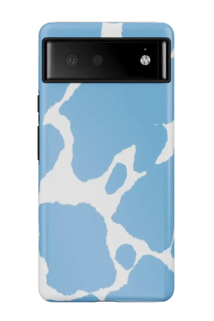 Current MOOd | Light Blue Cow Print Google Pixel Case